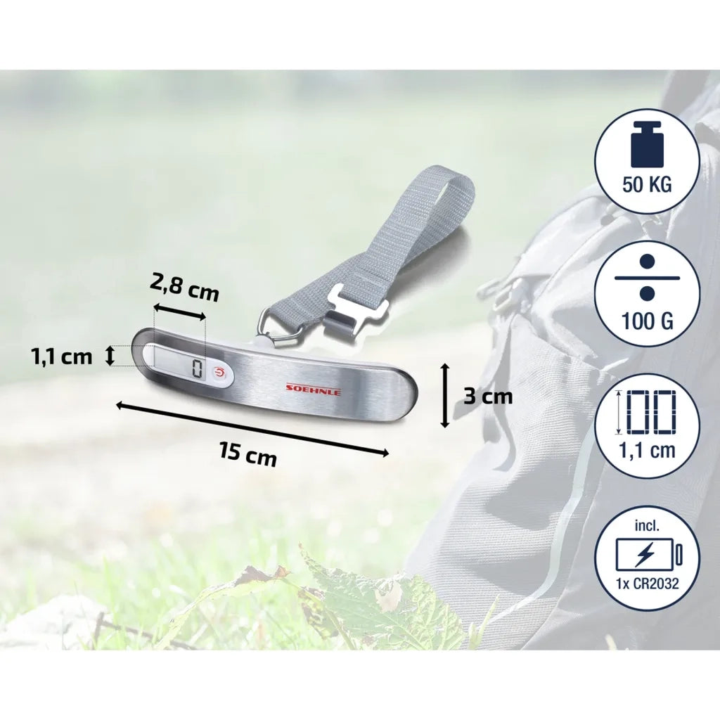 Soehnle Bilancia Digitale Portatile 50 kg Argento 444121