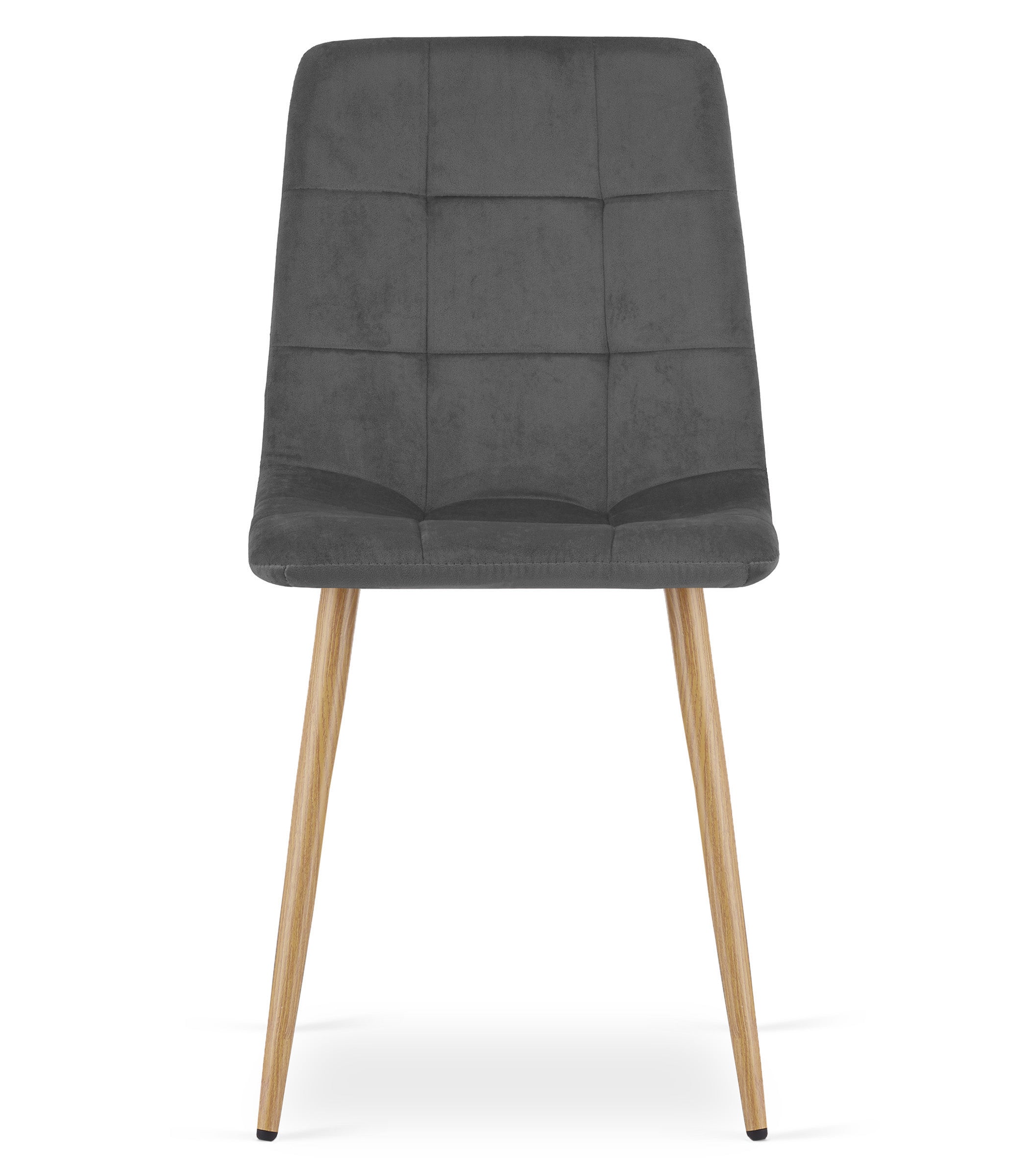 Sedia moderna imbottita in velluto grigio scuro VALORA PYRA