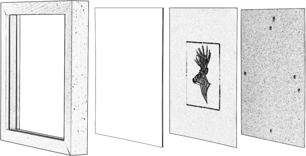 Set di 10 Cornice 3D per Foto da Muro Cornici 30x30cm per Oggetti Fino a 1,5cm, Cornici Fotografiche Multiple da Tavolo Portafoto Sospeso in Legno Passepartout Incluso, Nero