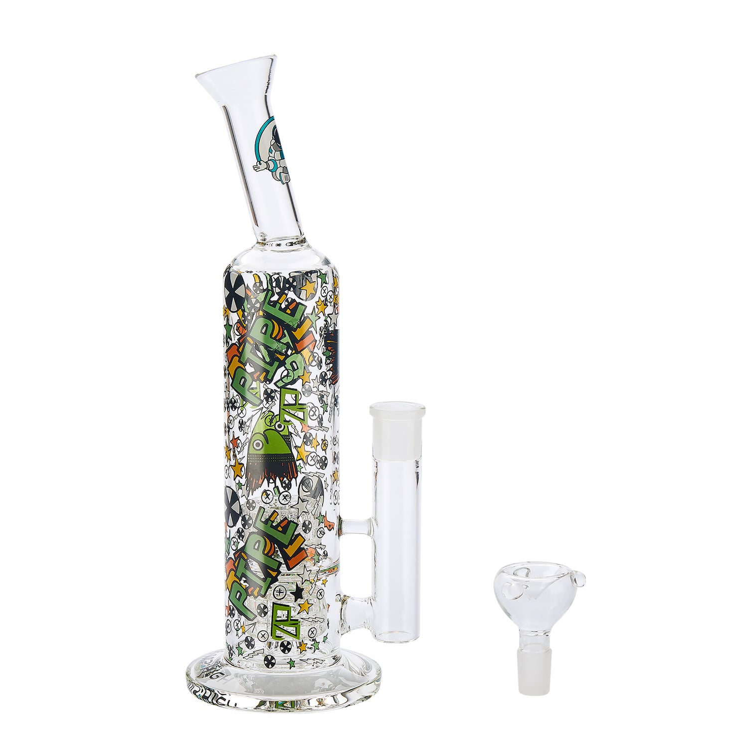 Bong Champ High In Vetro 33cm Con Design Divertente - Polyflame 40506032