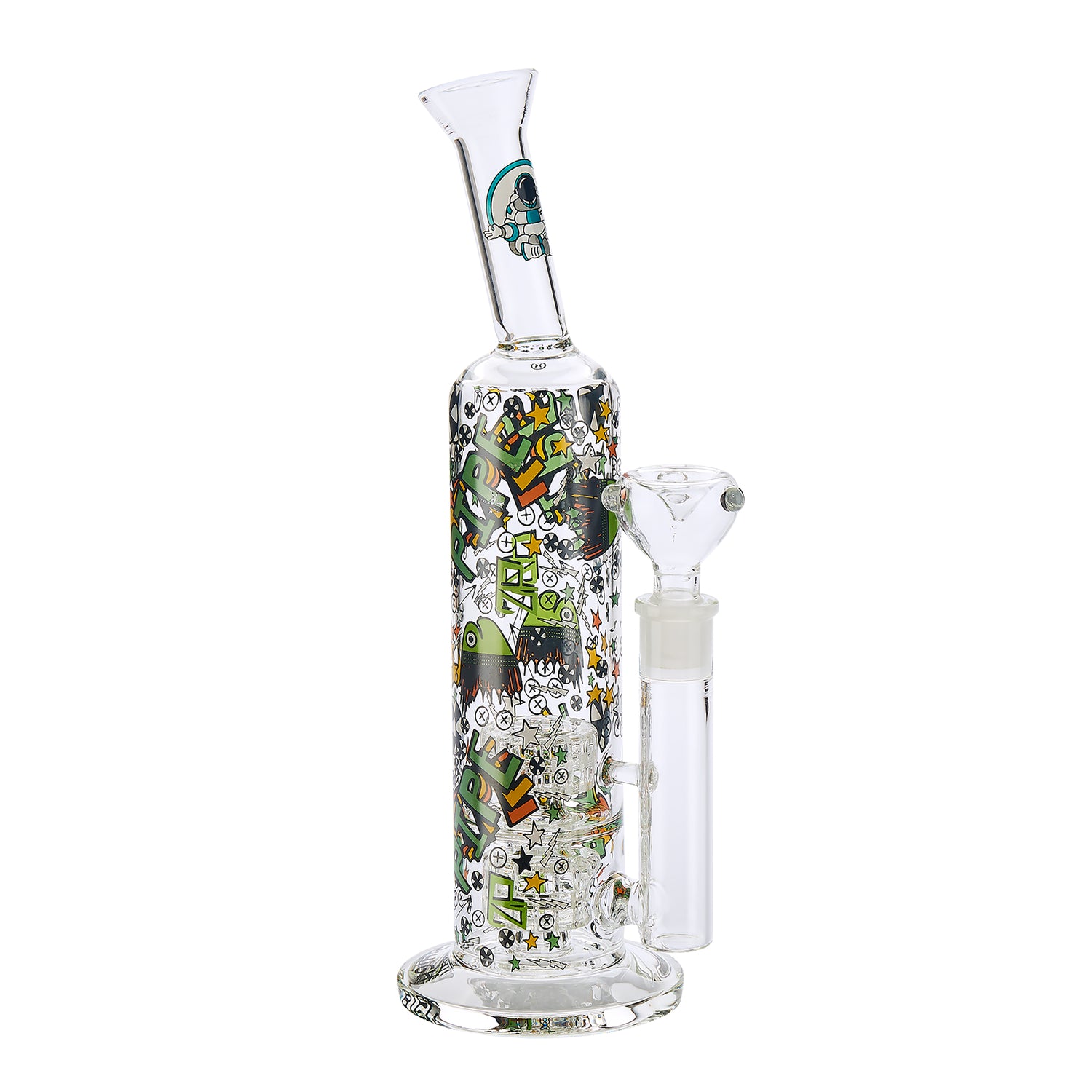 Bong Champ High In Vetro 33cm Con Design Divertente - Polyflame 40506032