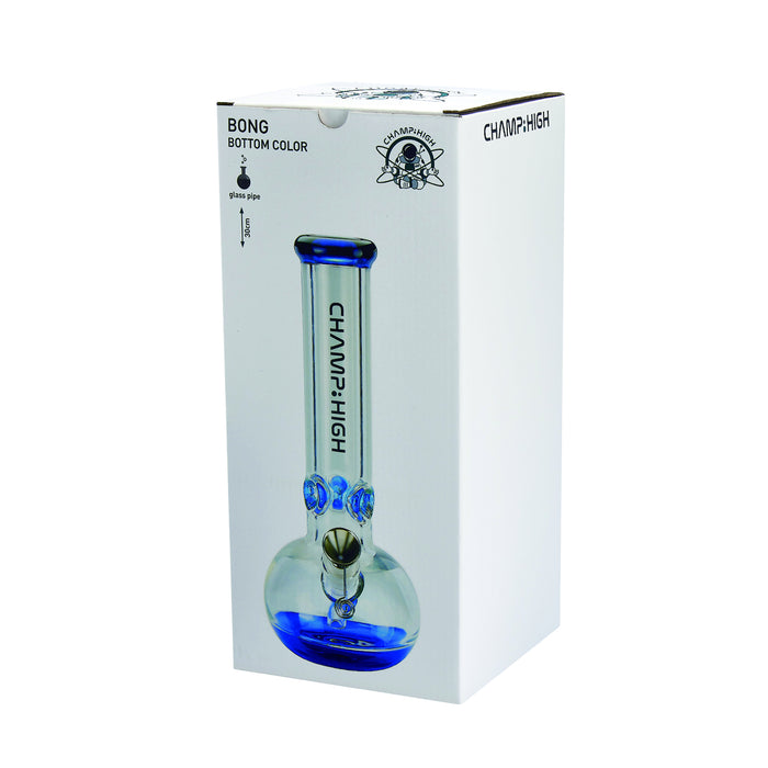 Bong Champ High In Vetro Blu 30cm - Polyflame 40506145