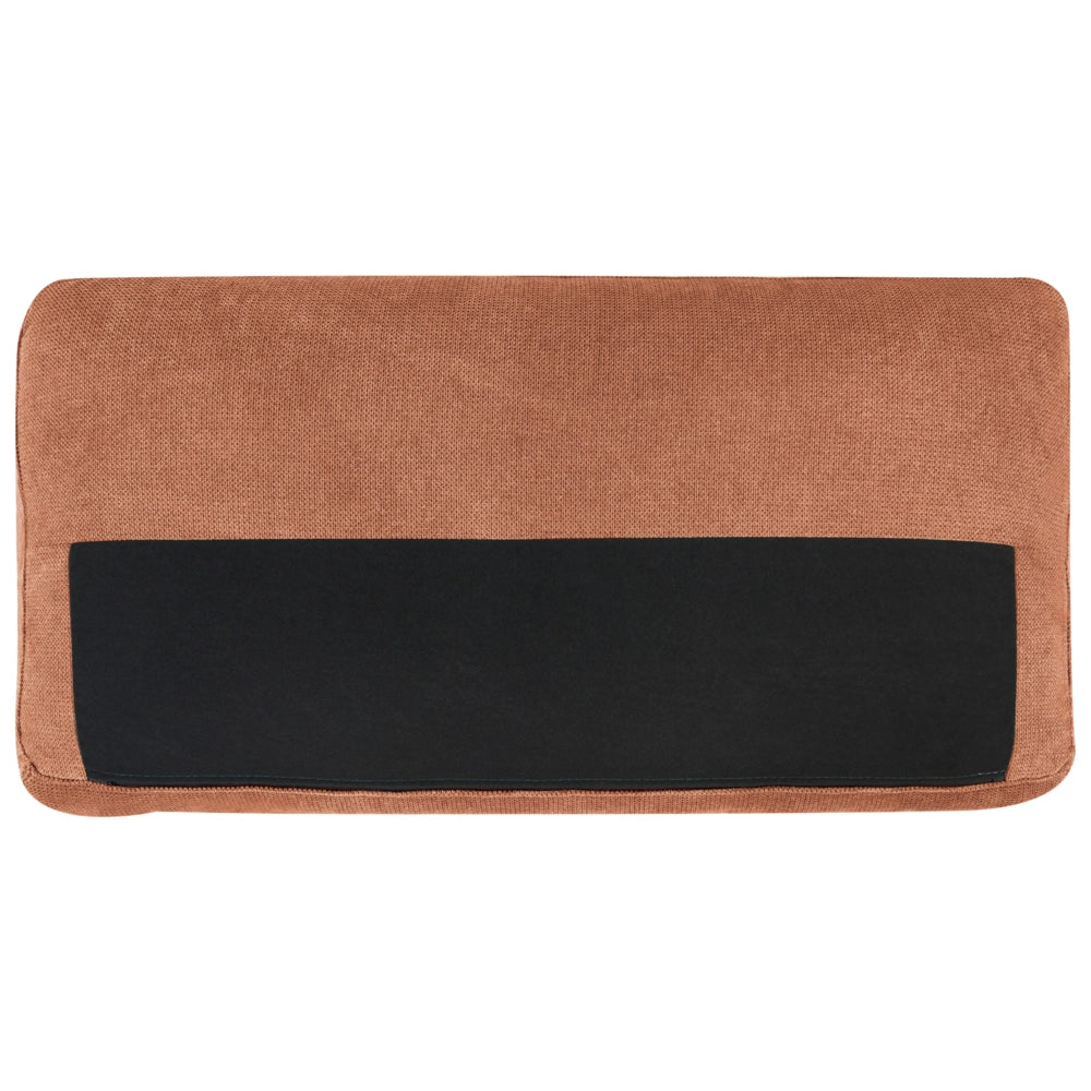 Divano angolare lato sinistro in Tessuto imbottito rosso chiaro con Cuscini 3 posti stile moderno minimalista