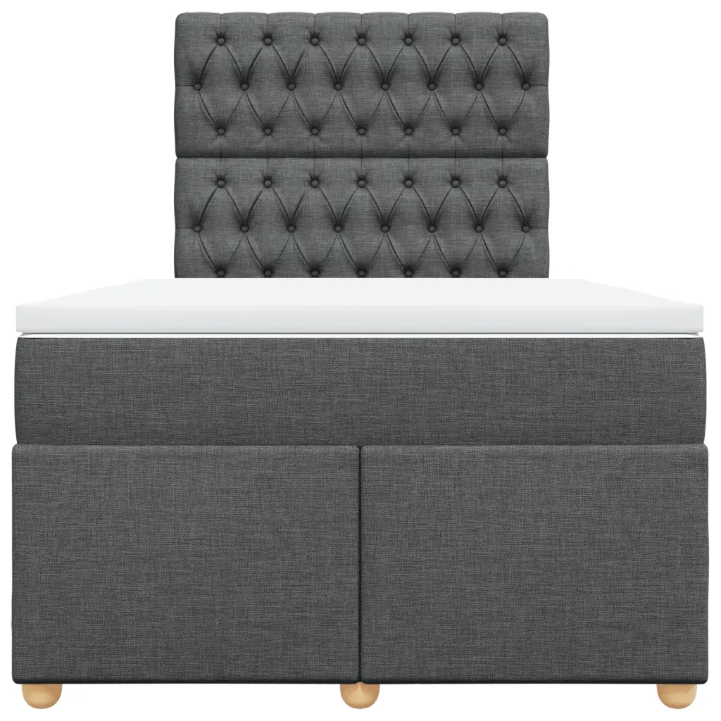 Giroletto a Molle con Materasso Grigio Scuro 120x190cm Tessuto 3293527