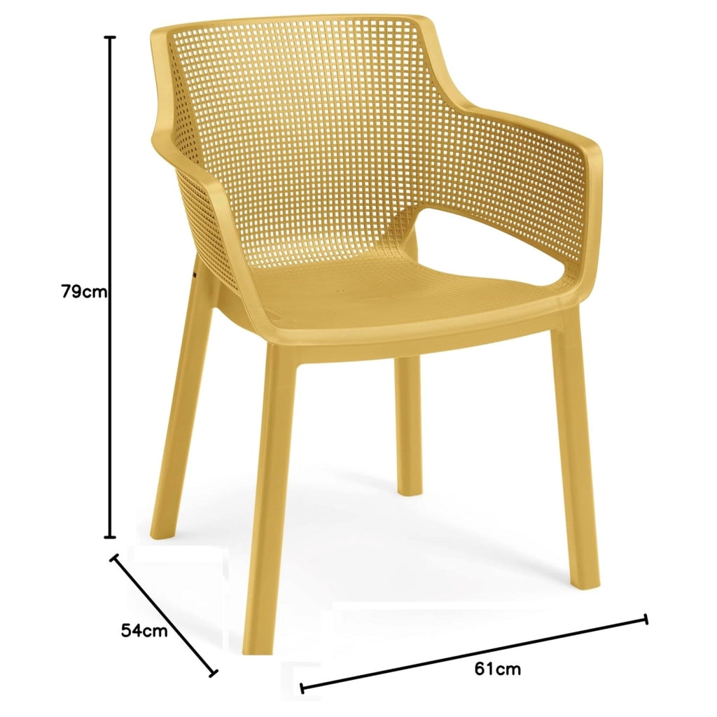 Keter SEDIA ELISA 54X61XH79CM GIALLO SENAPE IN RESINA