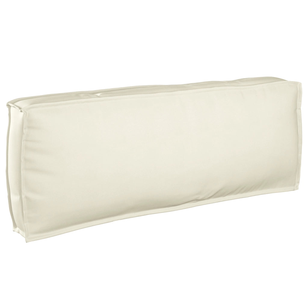 Cuscino pallet per schienale panna 120x40x12 cm tessuto Oxford