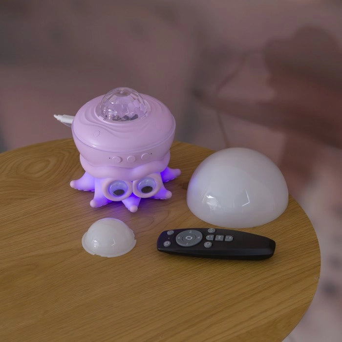 Lampada notte bimbi proiettore RGB telecomando viola 10W