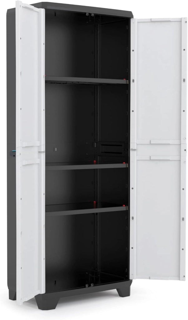 Armadio Tuttopiani in Resina per Esterno con Ripiani Regolabili Resistente e Impermeabile Linear Keter