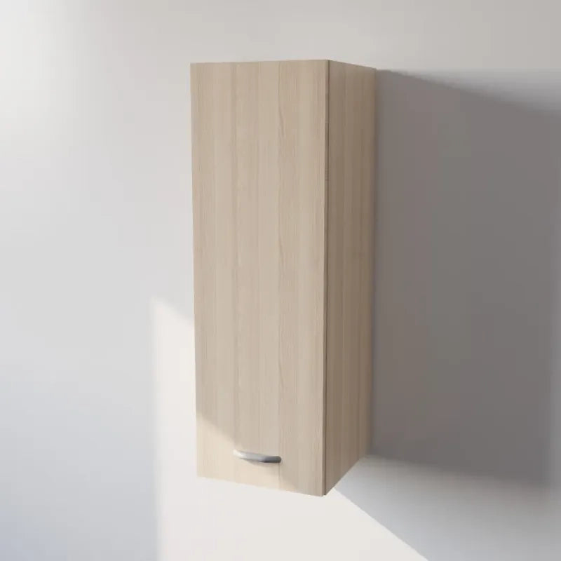 Pensile Cucina  in Legno Nobilitato Rovere Mobile Alto con 1 Anta, Pensile Componibile Moderno Made in Italy (H90XL30XP33cm)