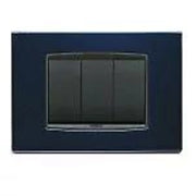 VIMAR EIKON - PLACCA CLASSIC 3M BLU TOLEDO METAL