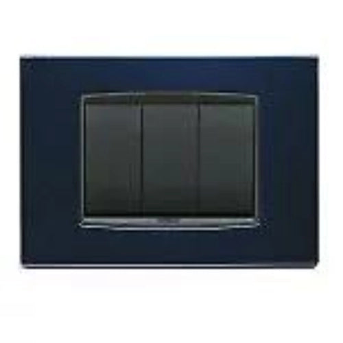 VIMAR EIKON - PLACCA CLASSIC 3M BLU TOLEDO METAL