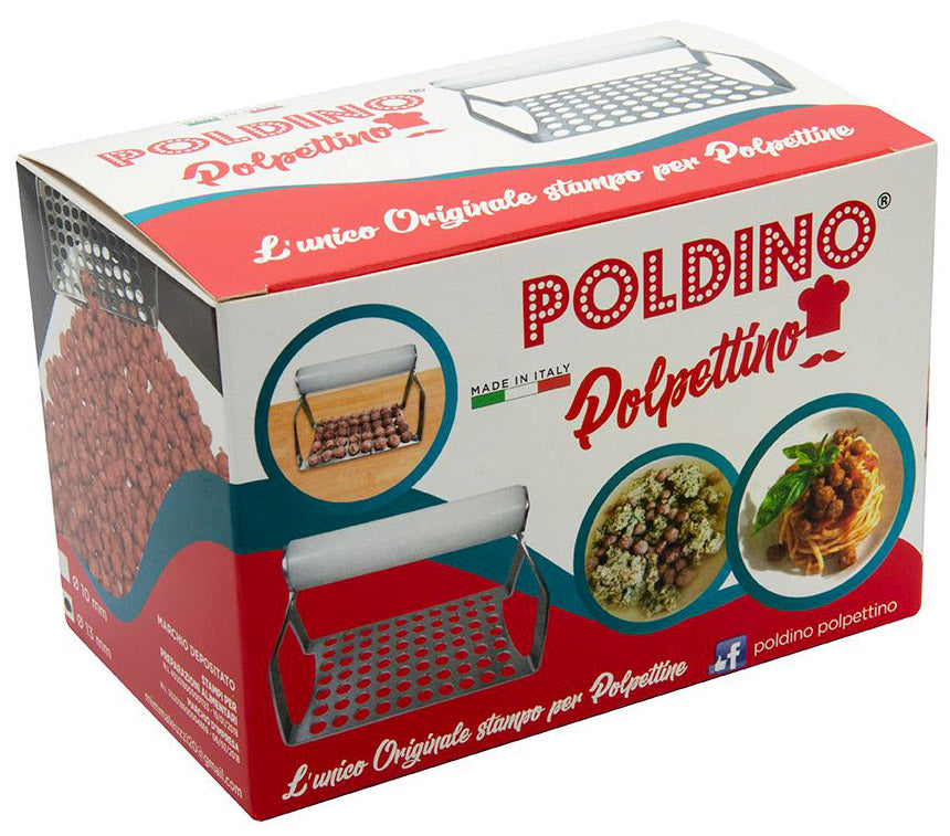 Poldino Polpettino Stampo per Polpettine di Carne 70 Fori Ø1 cm in Acciaio Lisa Luxury