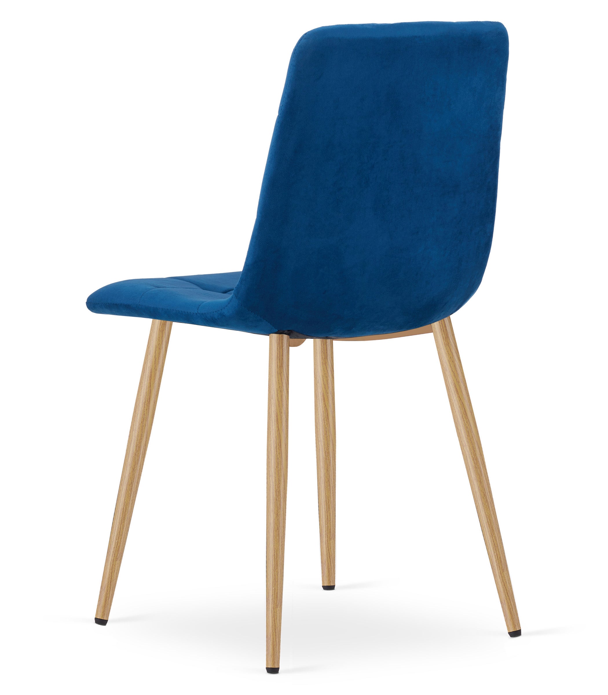 Sedia imbottita in velluto VALORA PYRA - Blu navy x 1