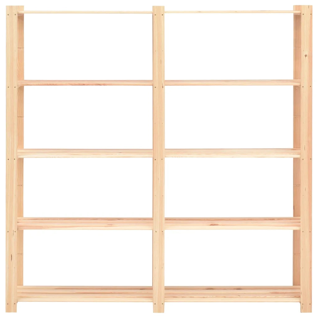 Scaffali a 5 Livelli 10 pz 170x38x170cm in Massello Pino 500 kg cod mxl 50872