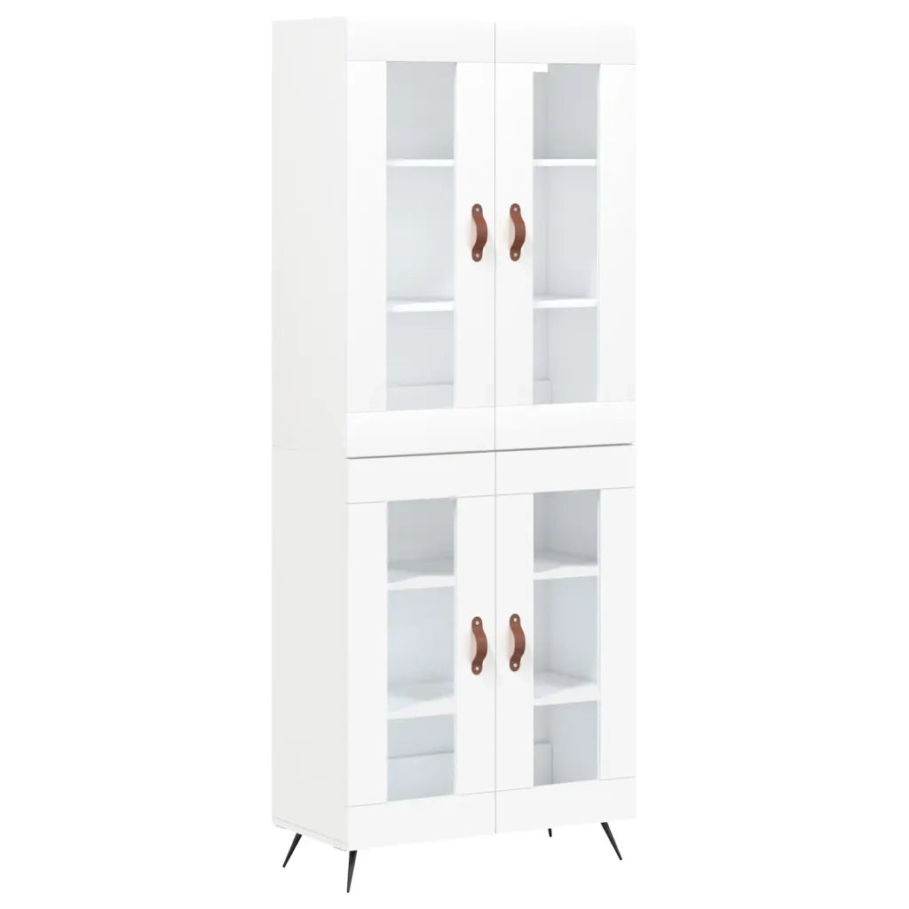 Credenza | Madia | Buffet da pranzo | Armadio da pranzo Bianca 69,5x34x180 cm in Legno Multistrato