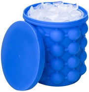 Snelle Gelatore a Silicone – 2-in-1 Congelatore per Cubetti di Gelato – Grande Congelatore a Silicone – Facile da Congelare e Servire – 12 x 14 cm – Blu Scuro