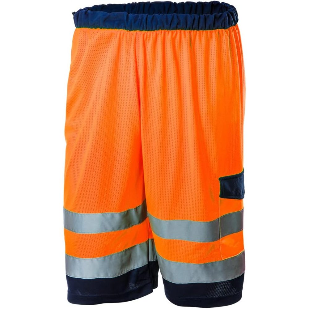 Topex 81-783-l bermuda da lavoro alta visibilità  maglia arancio