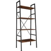 Libreria grande in stile industriale/vintage con 4 ripiani 150 cm marrone 08_0000264