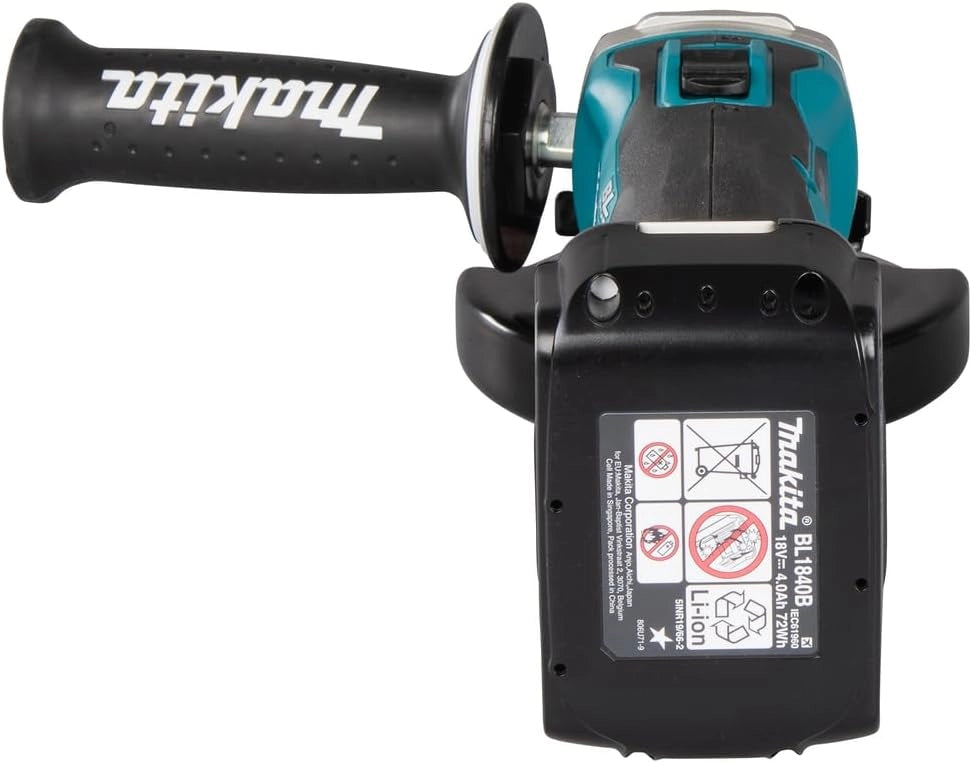 Makita DGA504RMJ - Mini-amoladora a bateria 18V 125 mm litio-ion 4.0 Ah 8500 rpm motor BL