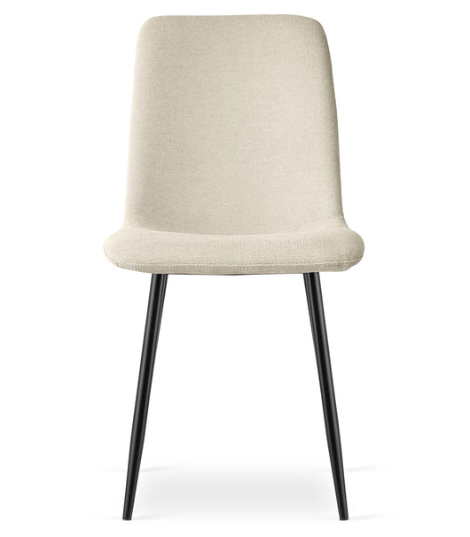 Poltrona imbottita per soggiorno VALORA RIFT - Gambe beige/nere