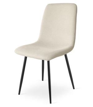 Poltrona imbottita per soggiorno VALORA RIFT - Gambe beige/nere