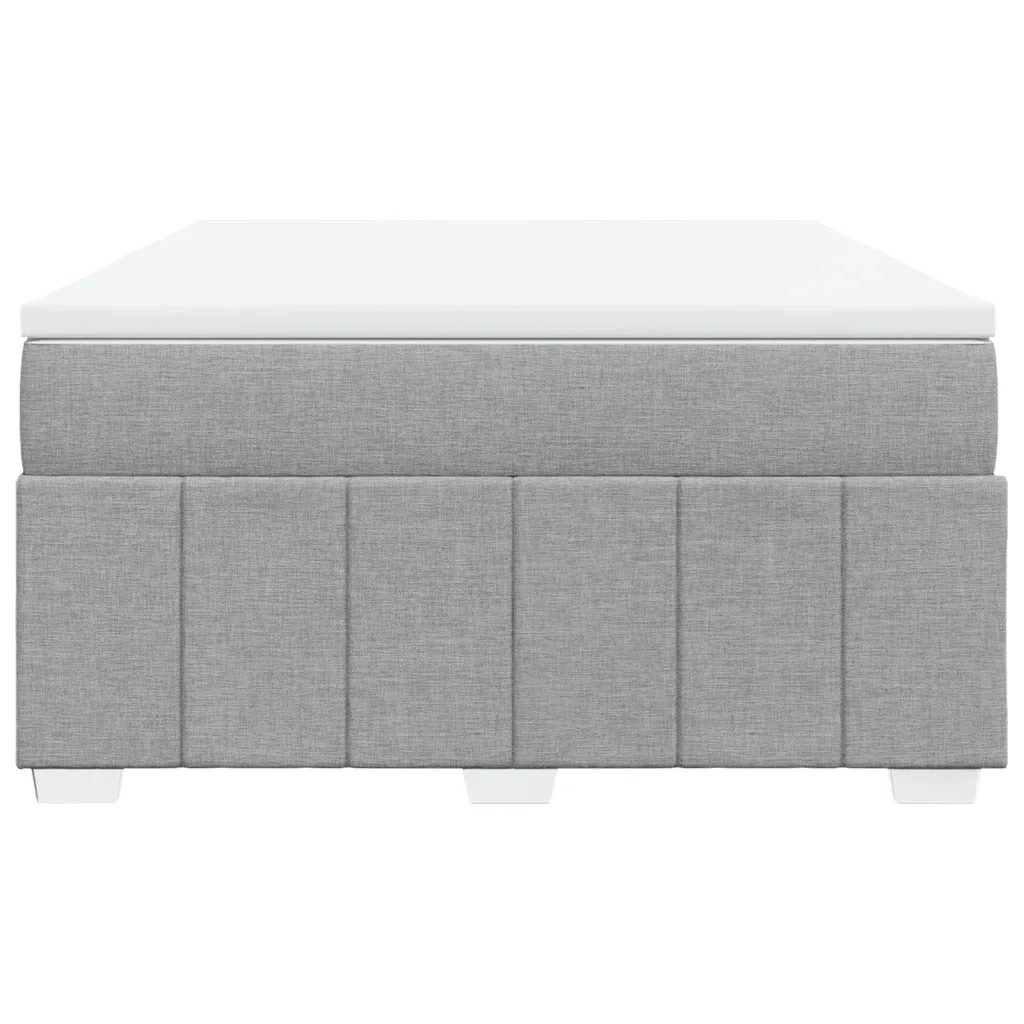 Giroletto a Molle con Materasso Grigio Chiaro 160x200cm Tessuto 3285484