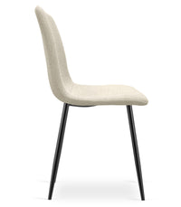 Poltrona imbottita per soggiorno VALORA RIFT - Gambe beige/nere