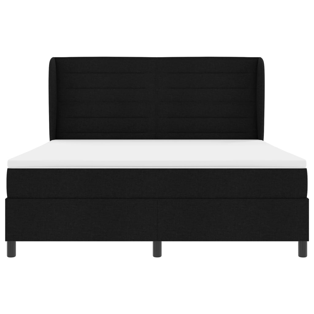 Letto a doghe  con materasso Nero 180x200 cm Tessuto