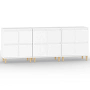 Credenze 3pz | Madia | Buffet da pranzo | Armadio da pranzo Bianche 60x35x70 cm in Legno Multistrato