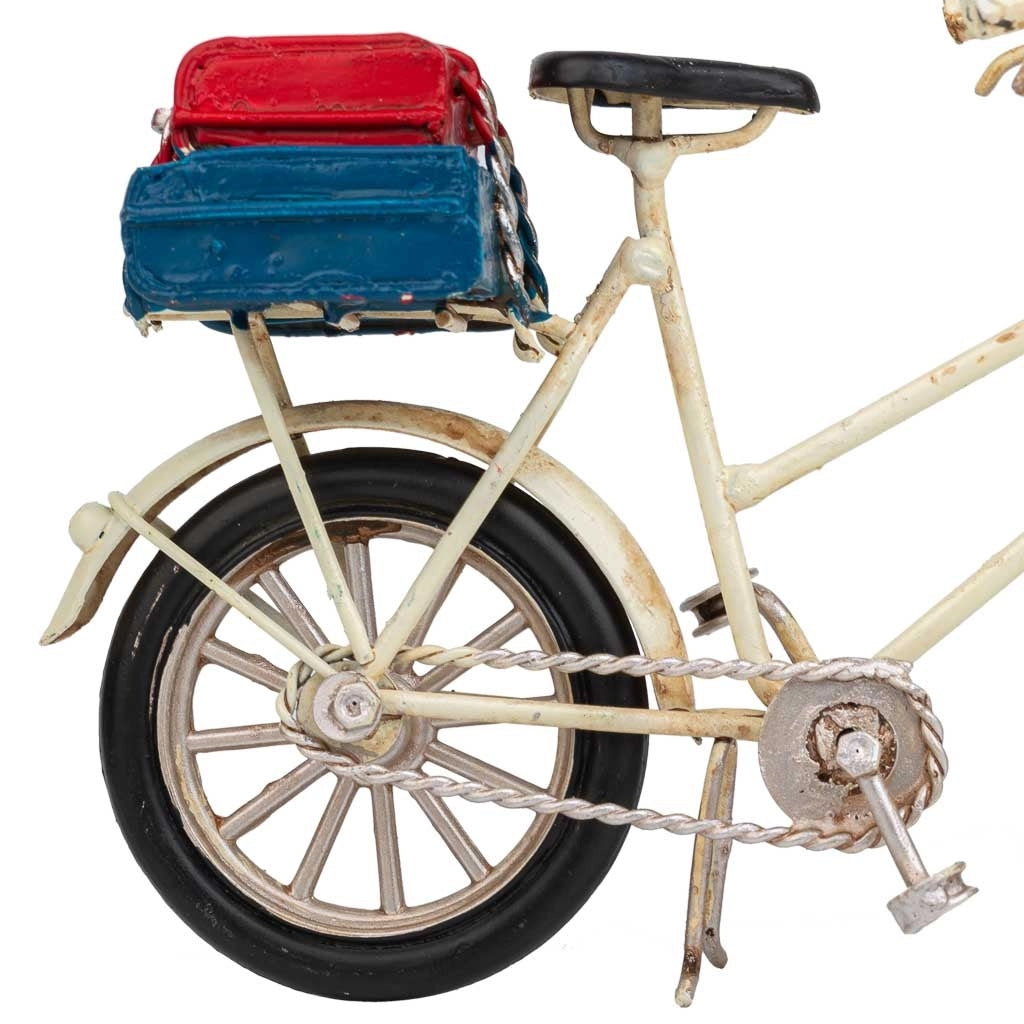 Bicicletta in metallo marrone 16,5x6,5x9,5h