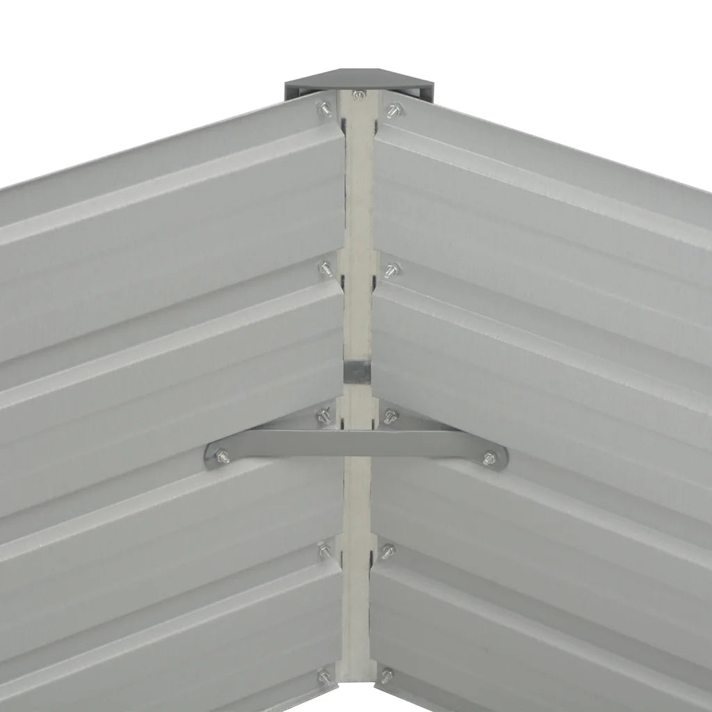 Letto di Coltura Rialzato Marrone 129x129x45cm Acciaio Zincato 45710