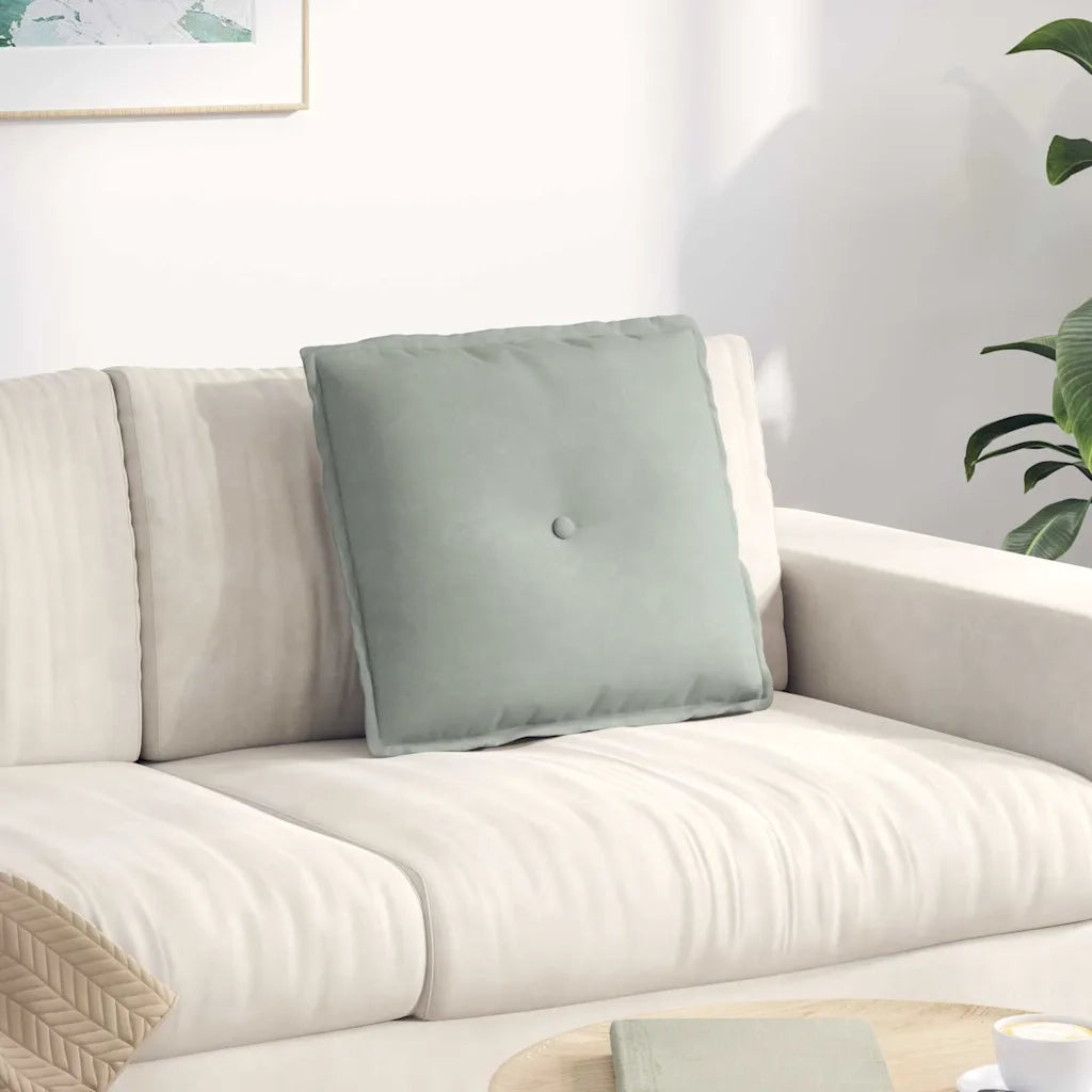 Cuscino per Schiena | Cuscino dorsale Grigio chiaro 50 x 45 cm Tessuto in Cords