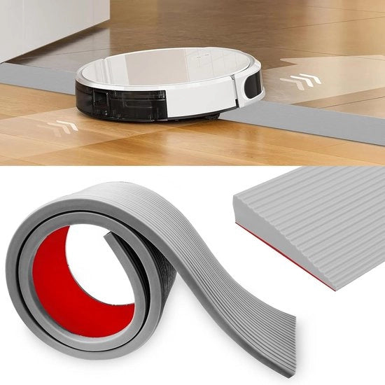 Piastra di accesso antisfregamento 200 x 8 x 3 cm - Helling antisfregamento - Autoadesiva - Helling per sedia a rotelle - Profilo di transizione - Capacità di carico 800 kg