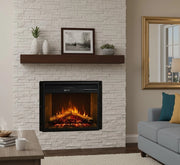 Caminetto Gavardo, Camino Elettrico Superficie Riscaldabile 30 m2, 58x17x52h cm Nero