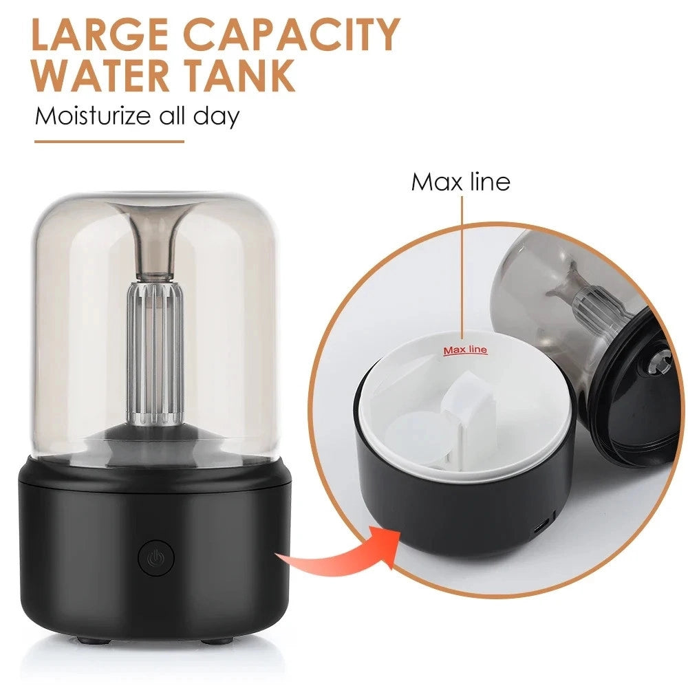 Trade Shop - Mini Umidificatore Diffusore Di Aromi 130ml Con Illuminazione A Led Usb Portatile Q-js112 -