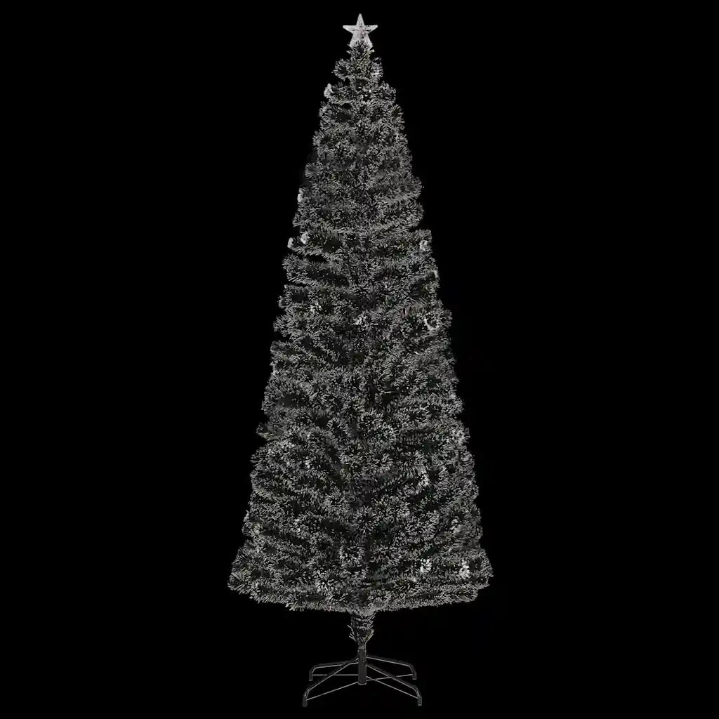 Albero di Natale Preilluminato con Supporto e LED 240 cm Fibra Ottica 284299
