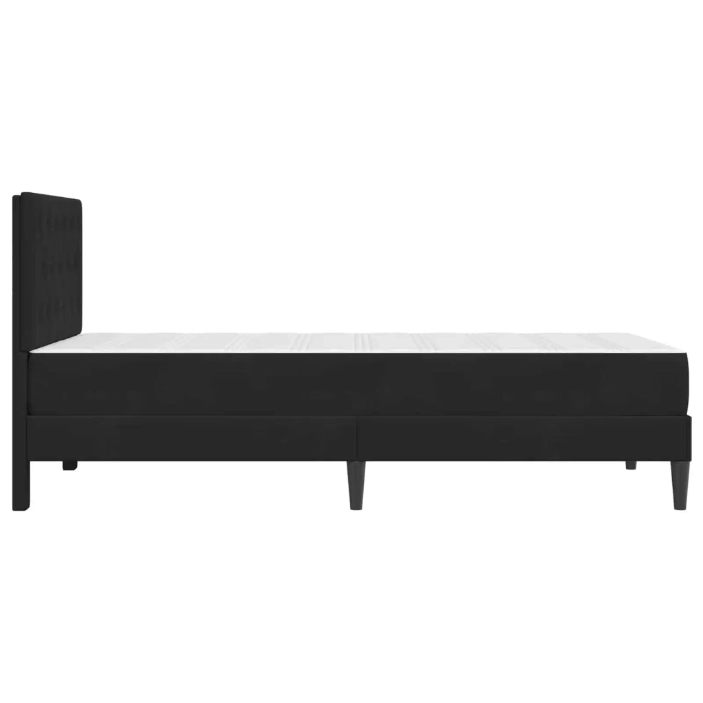 Struttura letto con materasso Nero 90 x 200 cm Velluto 3415028