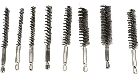 Set a spazzola per tubi 8 pezzi - acciaio inossidabile 304 - spazzola a tubo - attrezzatura di pulizia - componente mancante - leggero 147g - set di spazzole