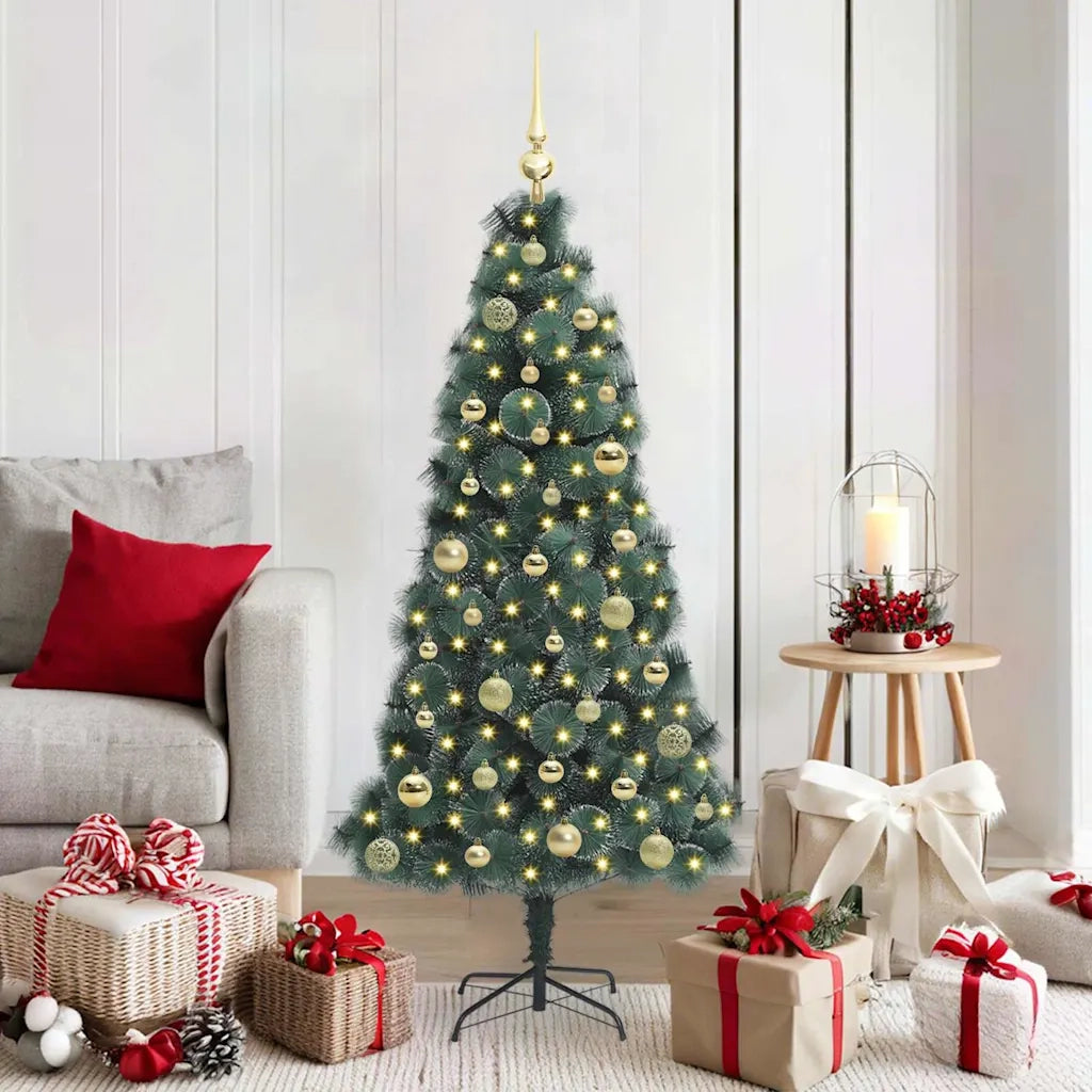 Albero di Natale artificiale preilluminato con set di palline 3396157