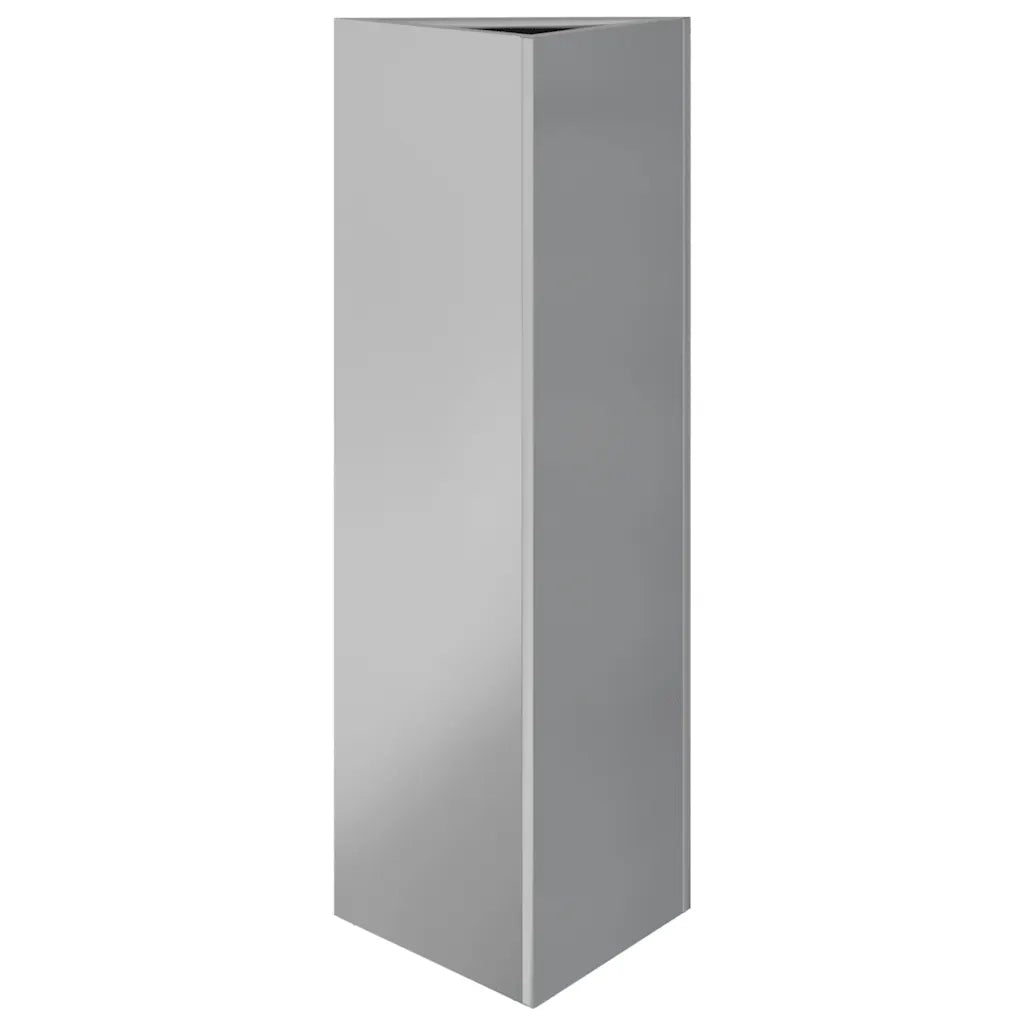 Fioriera da Giardino-Vaso da Esterno-Contenitore per Piante Triangolare 30x26x75 cm in Acciaio Zincato