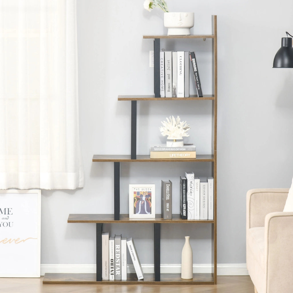Libreria Stile Vintage/Industriale in Truciolato 102x30x160cm