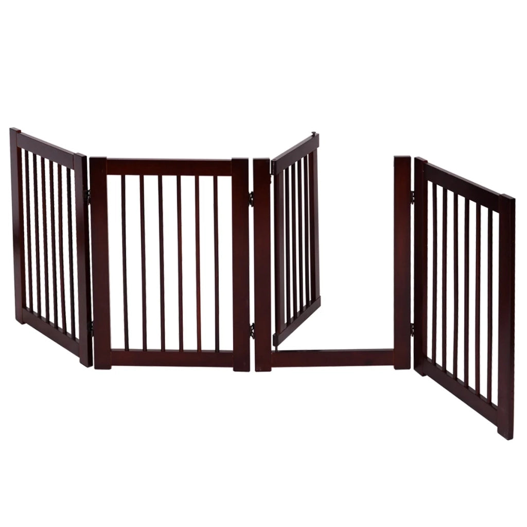 Barriera di sicurezza pieghevole 203 x 1,8 x 76 cm protezione efficace struttura moderna in legno di pino color ciliegio 20_0014849