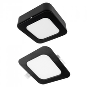 Plafoniera LED quadrata 6W CCT nera Ecolight