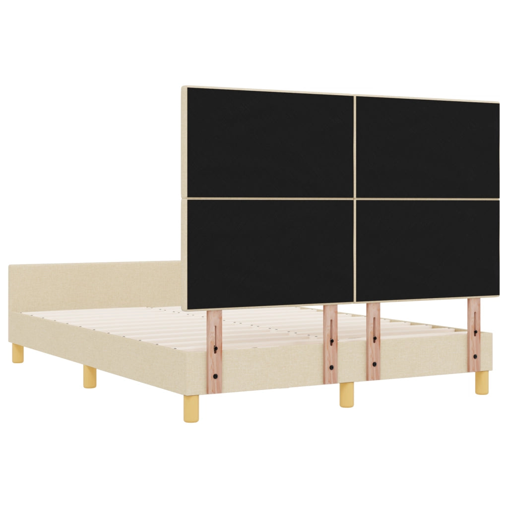 Struttura letto  crema 140x200 cm in tessuto