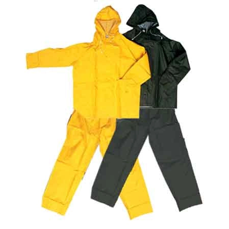 COMPLETO GIACCA E PANTALONE IMPERMEABILE 390 GR Tg. L - colore giallo