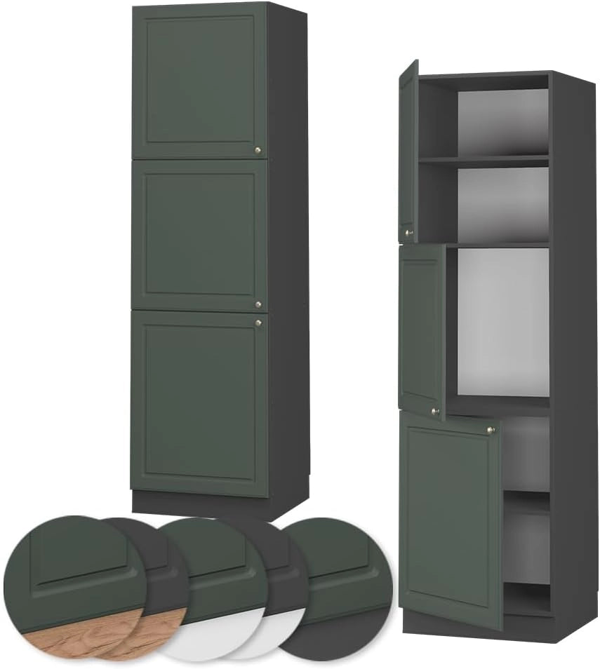 Mobile per forno da incasso Fame-Line, Verde-oro Country House, 60 cm, per la combinazione con altri moduli della serie Fame-Line