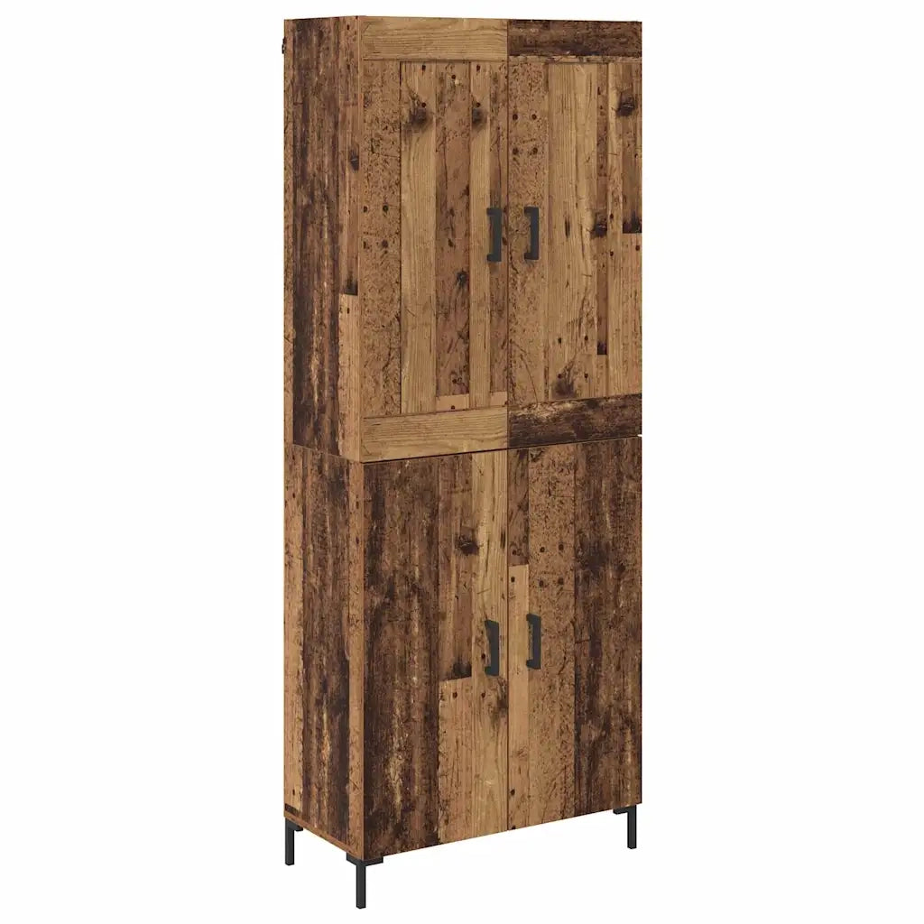 Credenza 2 pz | Madia | Buffet da pranzo | Armadio da pranzo Legno vecchio Legno multistrato