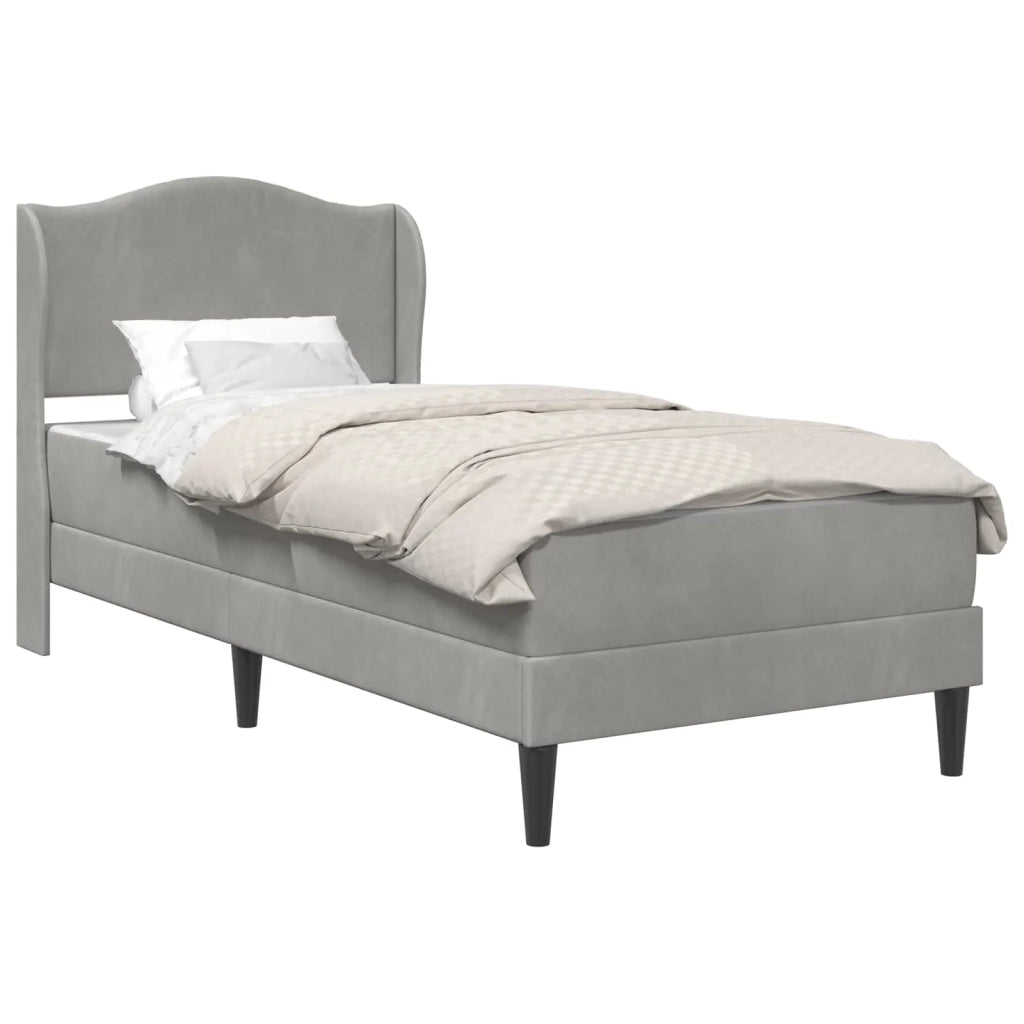 Struttura del letto Grigio Chiaro 80 x 200 cm Velluto