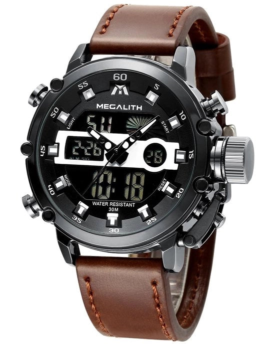 Orologio da Uomo Digitale Sport - Impermeabile Stile Militare - Viso Grande - Analogico Digitale - Allarme e Cronografo - Ideale per Attività Outdoor