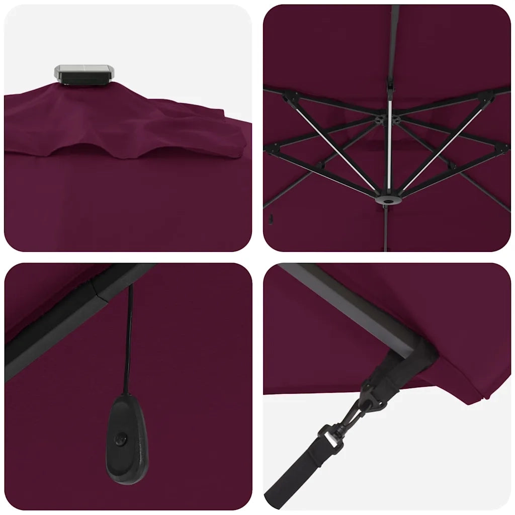 Ombrellone Rosso Bordeaux 286 x 284 x 270 cm 42003325